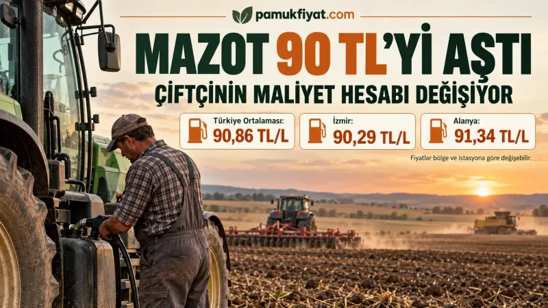 Geniş tarım arazisinde traktörüne mazot alan üretici ve çalışan tarım makineleri.