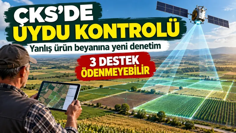 Tarım arazilerindeki ürünlerin uydu ve coğrafi bilgi sistemleriyle kontrol edilmesi.